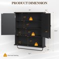 thumbnail image 6 of RoyalCraft Bathroom Wall Medicine Cabinet, Wood Storage with Mirror, Towel Bar, Black, 6 of 8