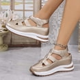 thumbnail image 4 of Bootara Women'S Plus Size Hollow-Out Casual Sandals, Closed Toe Platform Sandals Height-Boosting Thick Sole, 4 of 12