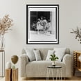 thumbnail image 4 of Historic Framed Print, Mrs. Coolidge gets a basket of flowers and a kiss, 17-7/8" x 21-7/8", 4 of 9