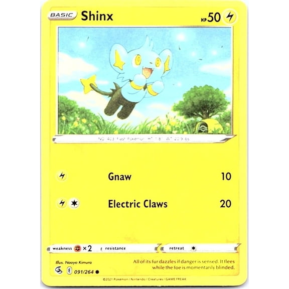 Collectible Shinx 091/264 MP Pokémon Fusion Strike Common Trading Card
