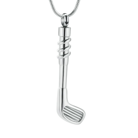 Golf Clubs for Ashes for Men Women Funeral Keepsake Urn Pendant Ashes Holder Stainless Steel Cremation Jewelry Urn Necklace