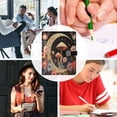 thumbnail image 5 of Leather Notebook with Pen Holder Writing Notepad Includes 100 Pages Lined Journal Mushroom and Crescent Moon, 5 of 6