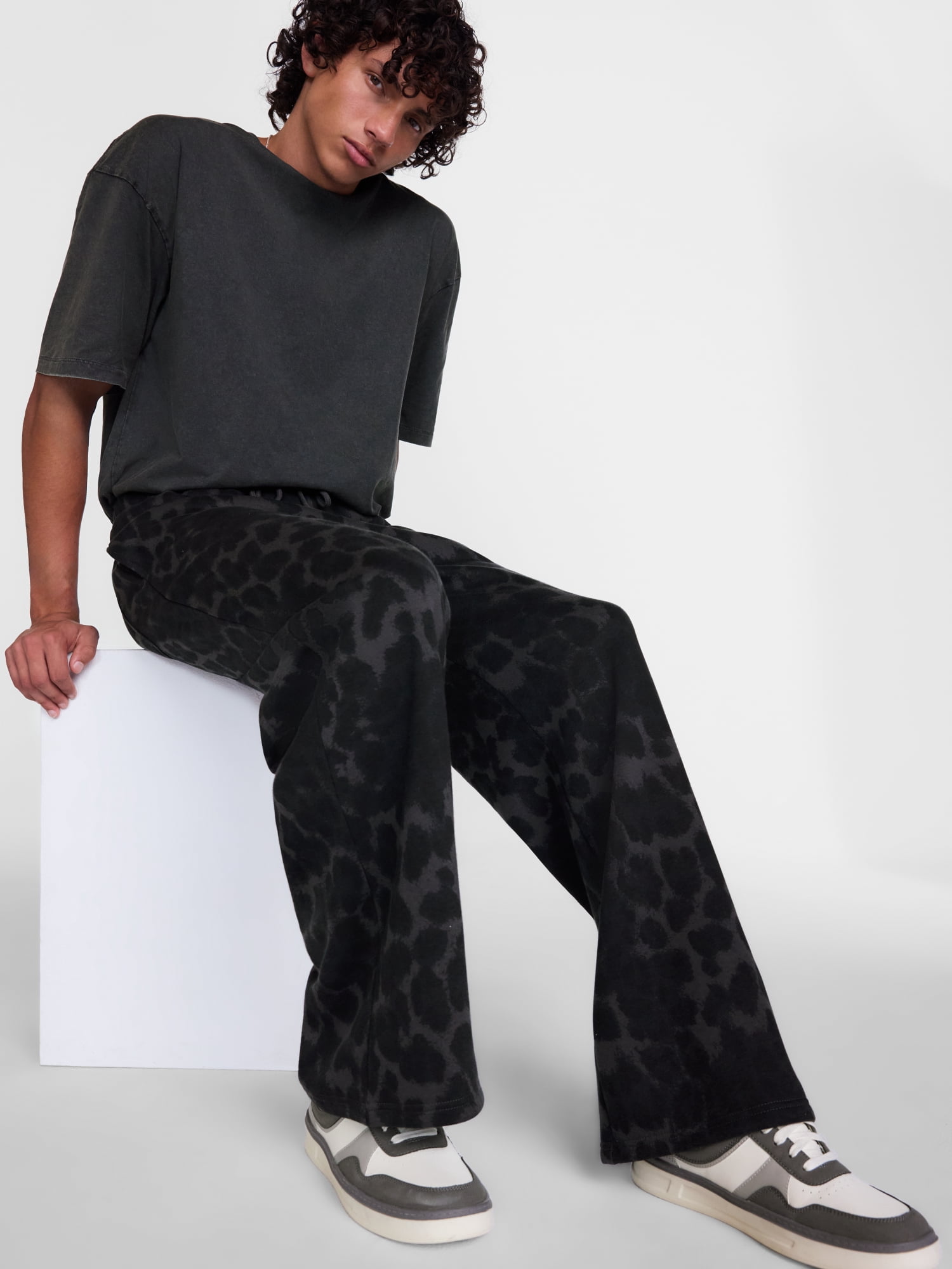 No Boundaries Fleece Open Hem Sweatpants, Men's XS-5XB
