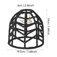 thumbnail image 2 of Handwoven Wicker Pendant Light Shade, Retro Woven Lampshade for Hanging Lamp, Natural Rattan Chandelier Cover for Living Room Bedroom Kitchen Island Home Lighting 7 inch Black, 2 of 6