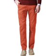 thumbnail image 1 of Pantalones chinos a juego, delgados, con parte delantera plana, para hombre, naranja, 1 of 6