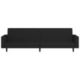 thumbnail image 3 of vidaXL 2-Seater Sofa Bed Black Velvet, 3 of 5