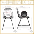 thumbnail image 3 of Pemberly Row Metal Dining Side Chair in Noir Black (Set of 2), 3 of 9