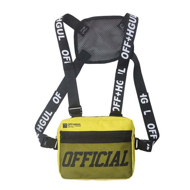 Bolsas de chaleco informales para hombre, bolsa de pecho segura para hombre Oxford para viajes de senderismo (amarillo) Ehuebsd Para Estrenar