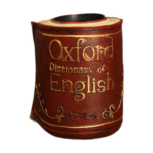 Portalápices decorativo, soporte para brochas de maquillaje, estilo europeo, adorno de libro falso multiusos, taza para bolígrafo para decoración de