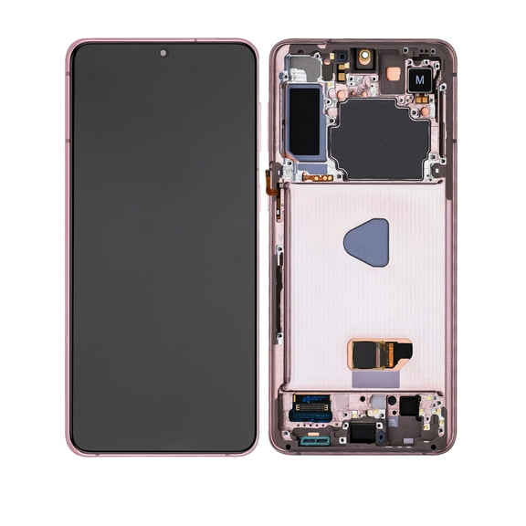 Replacement OLED Assembly With Frame Compatible For Samsung Galaxy S21 Plus 5G (Service Pack) (Phantom Violet / Pink / Gold)