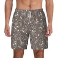 thumbnail image 2 of Picia Retro Bunny pattern Mens Swim Trunks with Compression Liner Stretch Beach Shorts Quick Dry with Zipper Pockets No-Chafing Board Shorts-3X-Large, 2 of 9