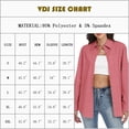 thumbnail image 3 of VDJ Womens Button Down Shirts Long Sleeve Casual Collared Business Blouse Lightweight Casual Work Tops Size XL, 3 of 10