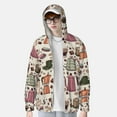 thumbnail image 4 of Kll Vintage Coffee Print Men'S Women’s Upf 50+ Sun Protection Outdoor Hoodie Jacket Long Sleeve Fishing Hiking Performance Shirt- X-Large, 4 of 8