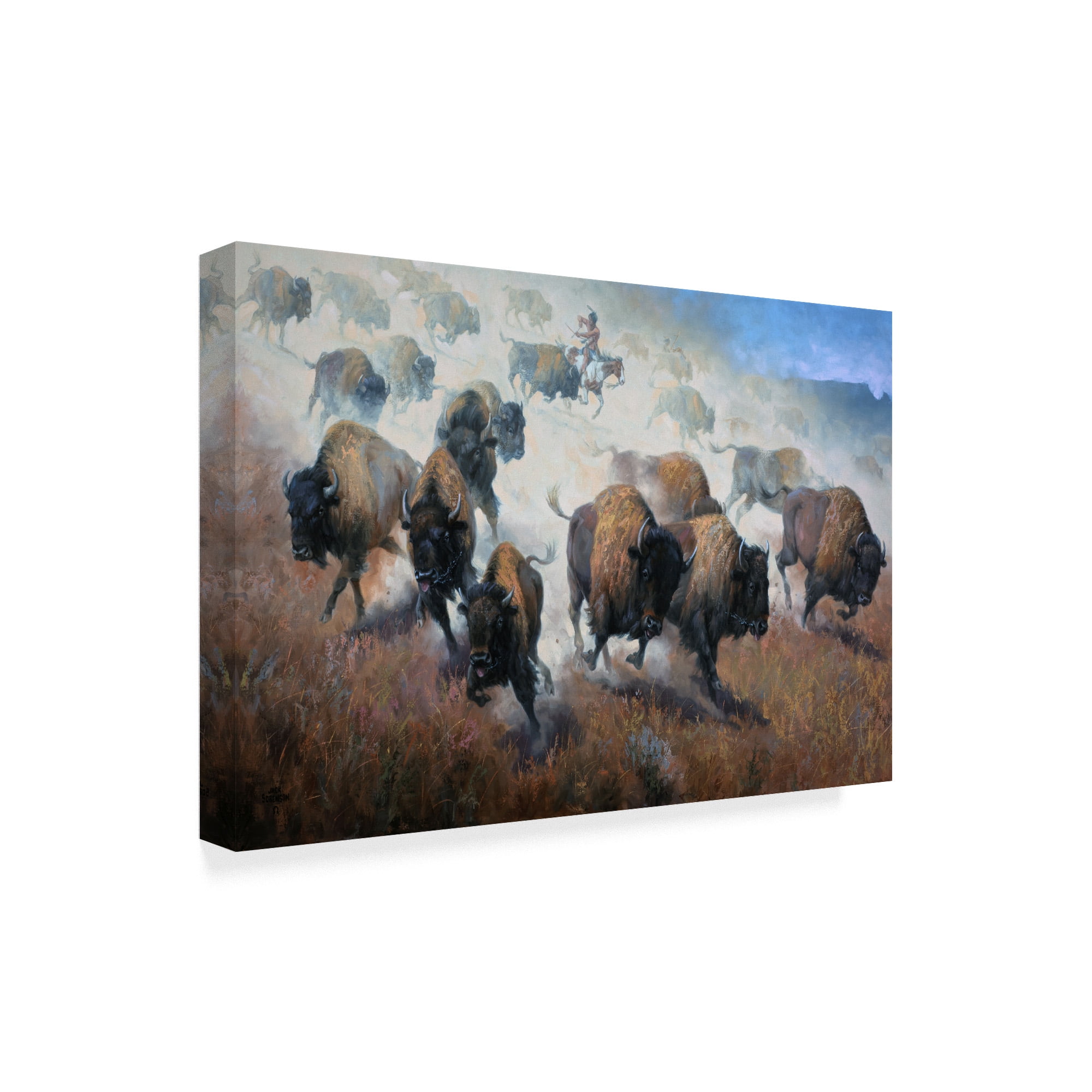 Trademark Fine Art 'Thunder in the Dust' Canvas Art by Jack Sorenson