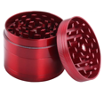 thumbnail image 1 of Molinillo de hierbas de 2,1" Molinillo de especias de aluminio de 4 piezas con raspador de polen, ideal para los amantes de la comida que buscan la excelencia culinaria-Rojo, 1 of 5