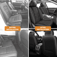 thumbnail image 4 of Car Seat Covers Fit for Hyundai Palisade 2020-2025 Non-Slip Leather Car Seat Protector Compatible Airbag Red,Front Set(2 Seats), 4 of 7