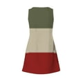 thumbnail image 6 of Nmnitkp Summer Dresses for Women Casual Sleeveless Color Block Tshirt Beach Dress V Neck Flowy Tank Sundresses with Pockets S-XXL, 6 of 6