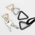thumbnail image 4 of Uxcell 2 Pack Metal Triangle Ring Buckle, 1"(25mm) Spring Snap Clip Hook Jump Rings Alloy Trigger Keychain for Purses Handbag Strap Clasp, Gold, 4 of 6