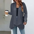 thumbnail image 2 of Oversized Cardigans Women Drape Front Open Long Sleeve Irregular Hem Lightweight Outwear Coats, 2 of 4