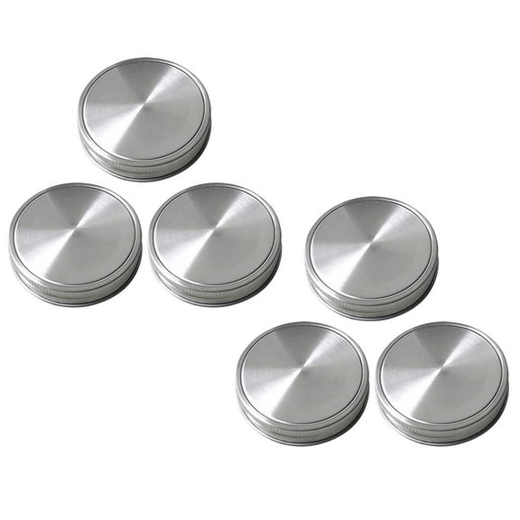 Niceauty Reusable Jar Covers Silver Silicone 6Pack