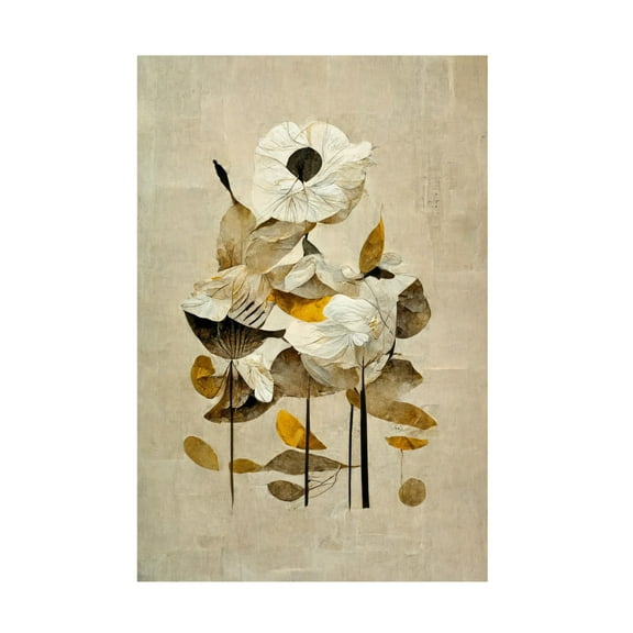 Canvas Wall Art - Treechild 'Sunbathing Flower' Wall Art for Living Room, Bedroom, or Office D?cor by Trademark Fine Art - 12 x 19 Inches