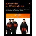 thumbnail image 4 of HENNCHEE 12V Heated Hoodies for Men & Women with Battery Pack, Heated Sweatshirt Heating Jacket, X-Large, 4 of 6