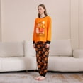 thumbnail image 6 of GYRATEDREAM Family Matching Halloween Pajamas Sets Dad/Mom/Kids Long Sleeve Happy Halloween Pumpkin Print 2 Piece Pjs Funny Sleepwear Jammies for XL(Mom) Orange, 6 of 8