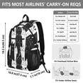 thumbnail image 3 of JIALIOU 14" Laptop Backpack Waterproof Airline Approved Stylish Casual Daypack for Travel Business College Work, White Black Cat, 3 of 8