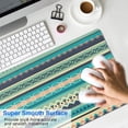 thumbnail image 4 of Long Mouse Pads for Desk,Blue and Orange Diamond Shaped Geometric Boho Desk Mats on Top Of Desks, Desk Mouse Pad Extra Large with 3mm Non-Slip Base and Stitched Edge for Gaming,Work,Home 31.5"x11.8", 4 of 5
