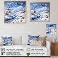 thumbnail image 4 of Designart "Solitude Amidst Winter s Snow IX" Landscapes Floater Framed Wall Art Living Room, 4 of 7