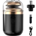thumbnail image 2 of Mini Electric Shaver Capsule Shaver Portable Multifunctional Shaver 2 In 1 Capsule Shaver For Men With Nose Hair Cutter Head Washable Travel Shaver,Black Electric Shaver, 2 of 7
