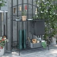 thumbnail image 4 of Chak’s Choice Folding Potting Bench Table, Metal Garden Workstation, Work Bench with Large Build-In Bag with Cover, 5 Hanging Hooks & Storage Shelf, Flourishes, 4 of 5