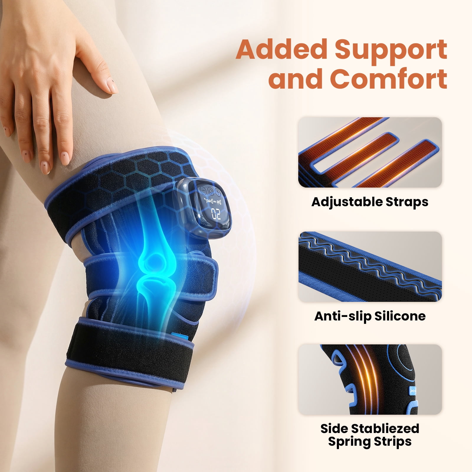 Bob And Brad Cordless Heating Pad For Joint Pain Relief, 5 Heat Settings, 2500mAh Battery, Adjustable Multi-Joint Wrap