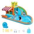 thumbnail image 1 of VEVOR Inflatable Bounce House, 14.9 x 12.8 x 7.8 ft Inflatable Bounce House Water Slide, Bouncer Castle with Castle Bounces, Tall Slide, for 3 to 4 Kids Ages 3 to 8, 1 of 9
