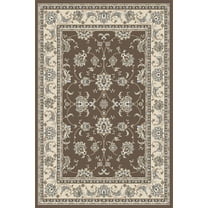 Radici Usa Pisa Area Rug 1780 Brown Bordered Vines 5' 3" x 7' 3" Rectangle