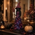 thumbnail image 6 of 4.80 Inch Autumn Leaf Witch Statue Set Fall Harvest Witch Figurines Resin Halloween Table Decorations Forest Witch Sculpture for Farmhouse Thanksgiving Home Desktop Ornament Green(S), 6 of 7