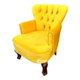 thumbnail image 2 of Sillon Vintage Individual Terciopelo Amarillo, 2 of 3
