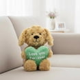 thumbnail image 2 of Medium Dog Plush with Love You Fur-ever Heart, Brown and Green, Mother's Day by Way To Celebrate, 2 of 4