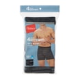 thumbnail image 5 of Hanes Ultimate Underwear Boxer Briefs Pack - 4-Pack - ComfortSoft Moisture-Wicking Cotton Black/Gray/Stripe/Teal L Men's, 5 of 8