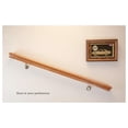thumbnail image 5 of Solid Red Oak Handrail Kit with Wall Returns and Wall Mount Brackets (Matching Screws Included). 6010 Profile Unfinished. Indoor Use Only. (4 Ft, Antique Brass), 5 of 7
