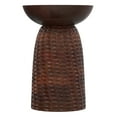 thumbnail image 3 of Boyd 16 inch Wide Solid Mango Contemporary Tall Accent Table in Warm Dark Brown, Assembled, 3 of 10