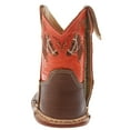 thumbnail image 4 of Roper Infant Boys Burnish Tan Leather Vamp Boot Neon Orange, 4 of 5
