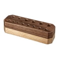 thumbnail image 1 of Estante de almacenamiento de artesanía en cuero de madera herramienta de perforación 14 agujeros herramienta de modelado estante organizador de Sunnimix Estante de almacenamiento de artesanía en cuero, 1 of 8