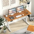 thumbnail image 2 of Costway 55" x 24" Electric Standing Desk with 3 Memory Height Settings 2 Hanging Hooks Natural, 2 of 10