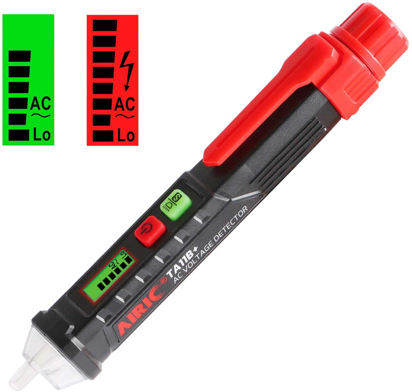 Non-Contact AC Voltage Tester Voltage Tester Pen,LED Flashlight Beeper Multi-Sensor,Digital Display Test Pencil Sensitivity Adjustable 12V-1000V Electric Voltage Detector Pen 