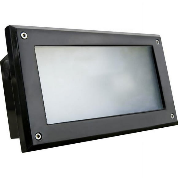 Dabmar Lighting FG2000-BZ 40W 120V Fiberglass Recessed Open Face Brick Step Wall Light, Bronze