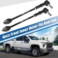 thumbnail image 2 of Unique Bargains 4pcs Front Inner Outer Tie Rod Ends Kit Suspension Steering Tie Rod End for Chevrolet Avalanch Drag Link, 2 of 7