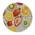 thumbnail image 2 of Nawypu  Round Fitted Tablecloth Cute Fruits Lemon Strawberry Table Cloth with Elastic Edged Waterproof Wipeable Round Table Cover for Patio Parties Outdoor Decor, 2 of 7
