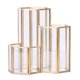 thumbnail image 1 of Glass Gold Pen Holder Hexagon Shaped Organizer for Desk Pens Rulers Makeup Brush Storage Combination for Case Container, 1 of 4