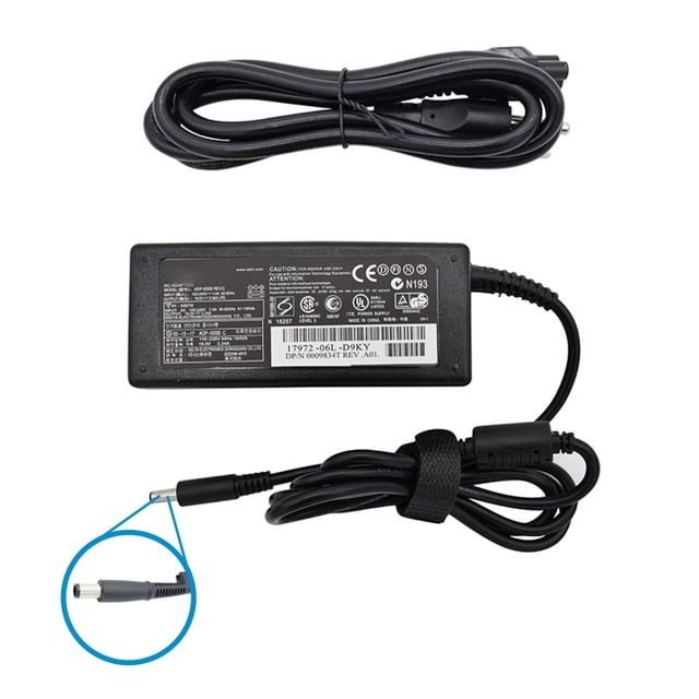 Cargador Compatible con Laptop Dell Virtual Zone 19.5V 3.34A punta 4.5*3.0mm